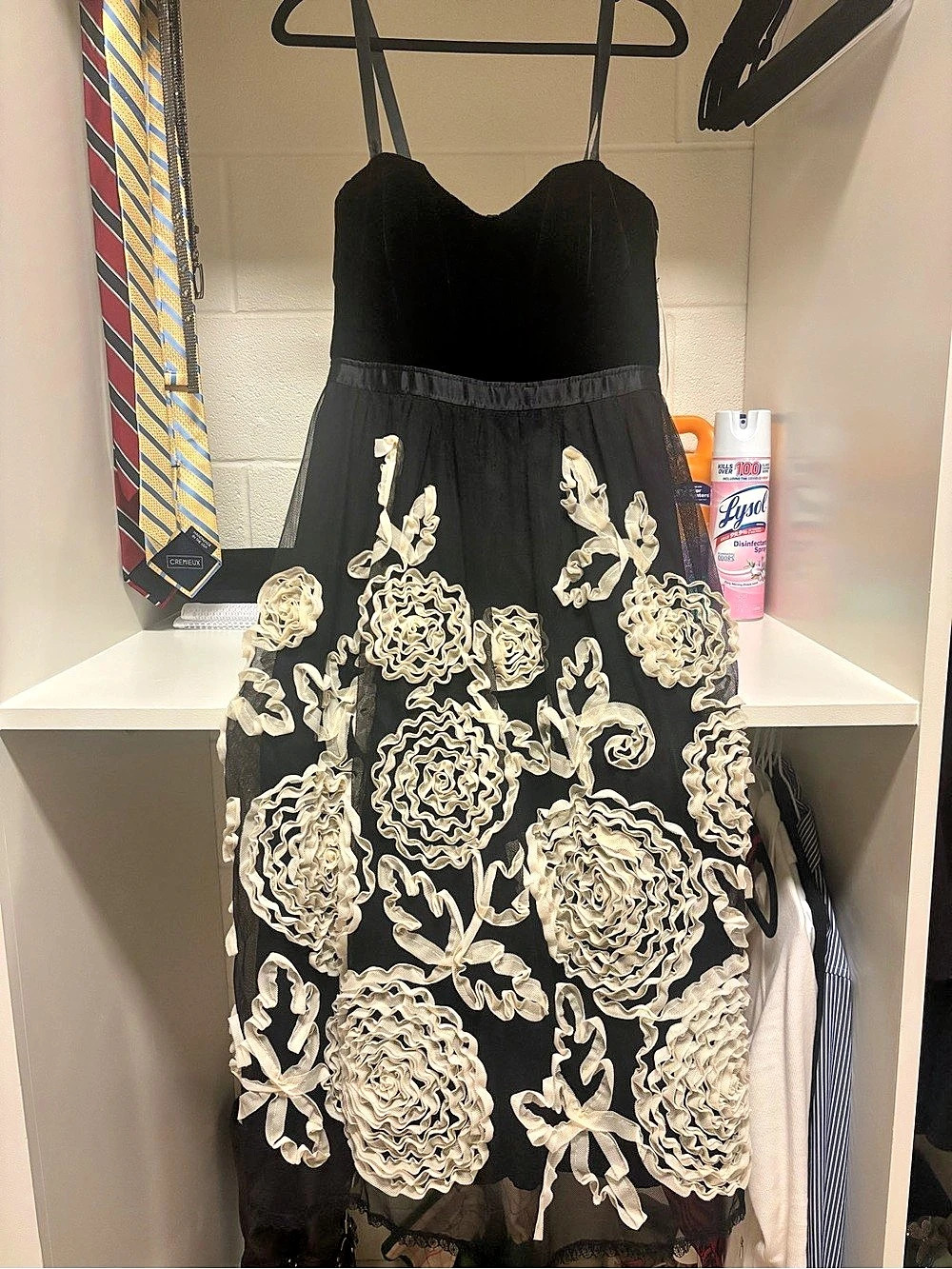 Nanette Lepore Flamenco Dress Floral Maxi Dress in Black & Cream Size 4 NWT
